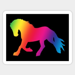 Rainbow Trotting horse shadow Sticker